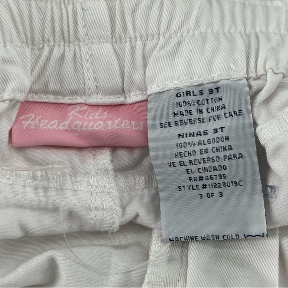 Kids Headquarters White Lace Trimmed Pants Size 3T Toddler Girl’s - Picture 2 of 5